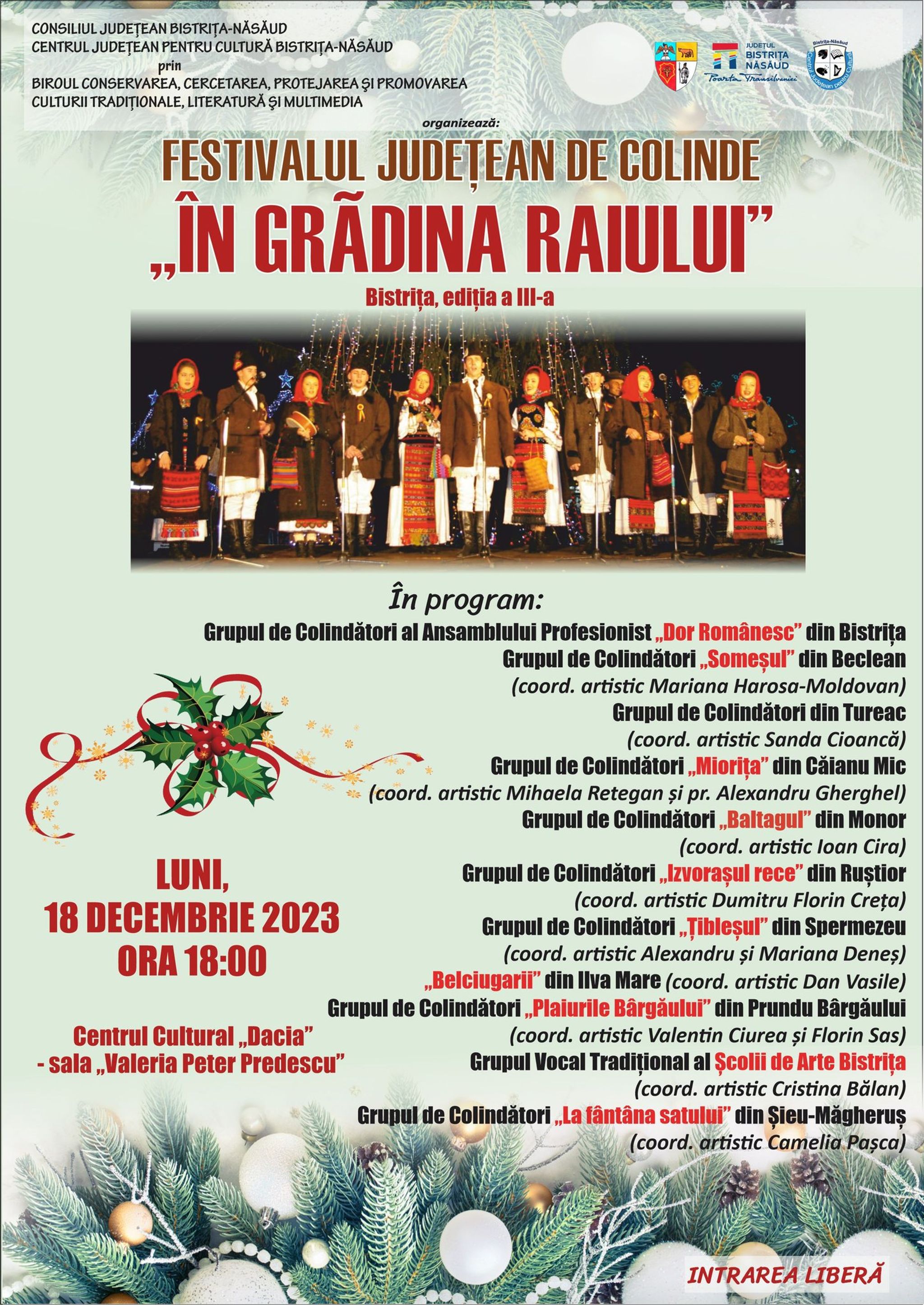 Festivalul județean de colinde "În grădina raiului"