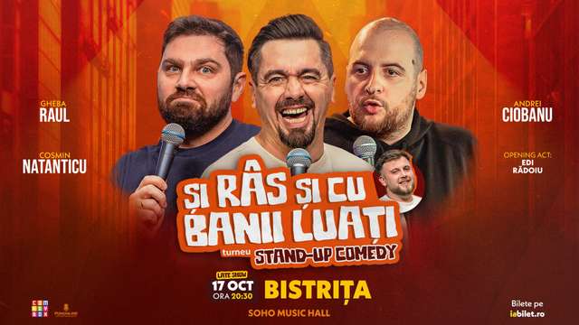 Stand-up Comedy cu Cosmin Natanticu, Andrei Ciobanu și Raul Gheba