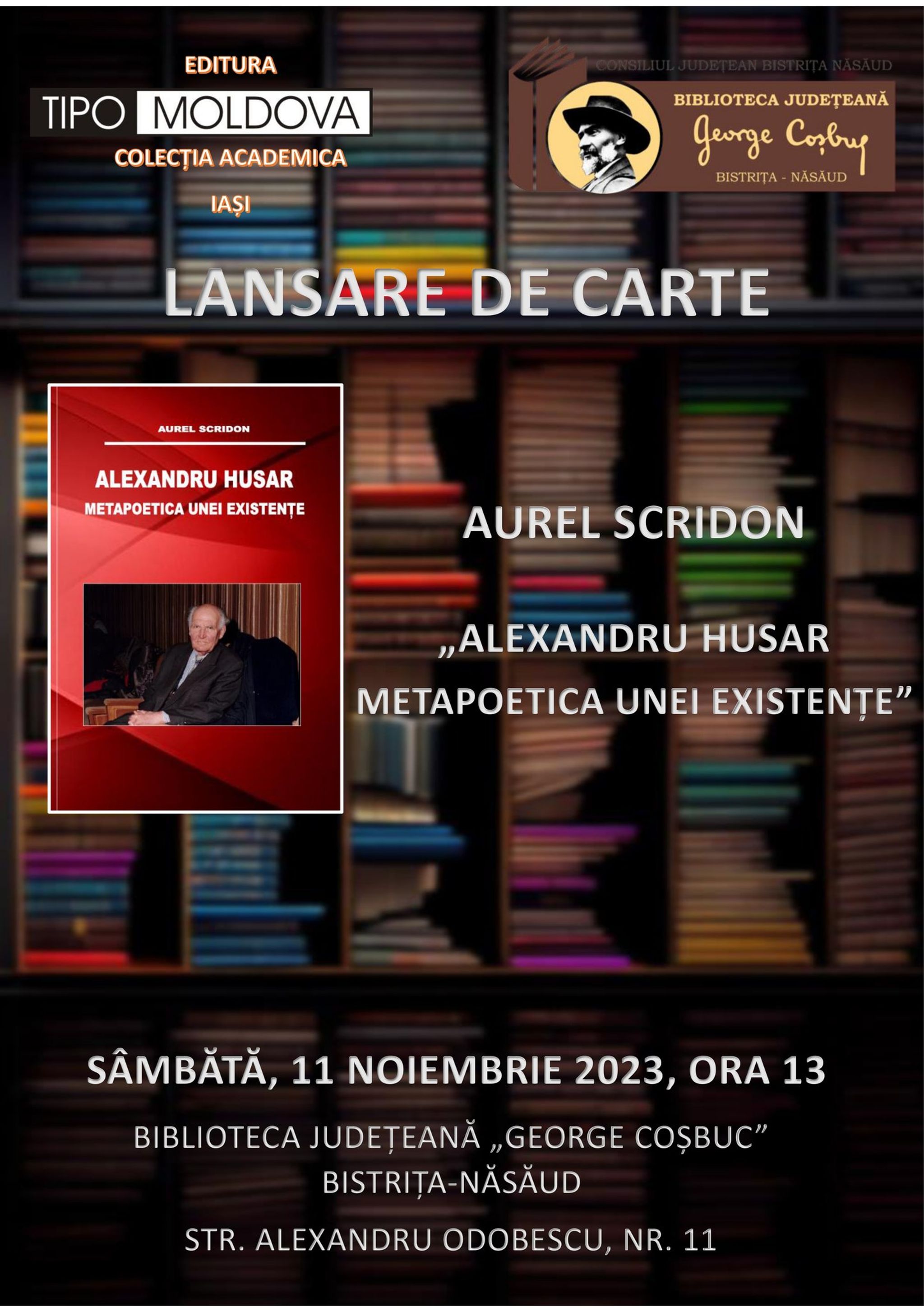 Aurel Scridon: "Alexandru Husar. Metapoetica unei existențe"