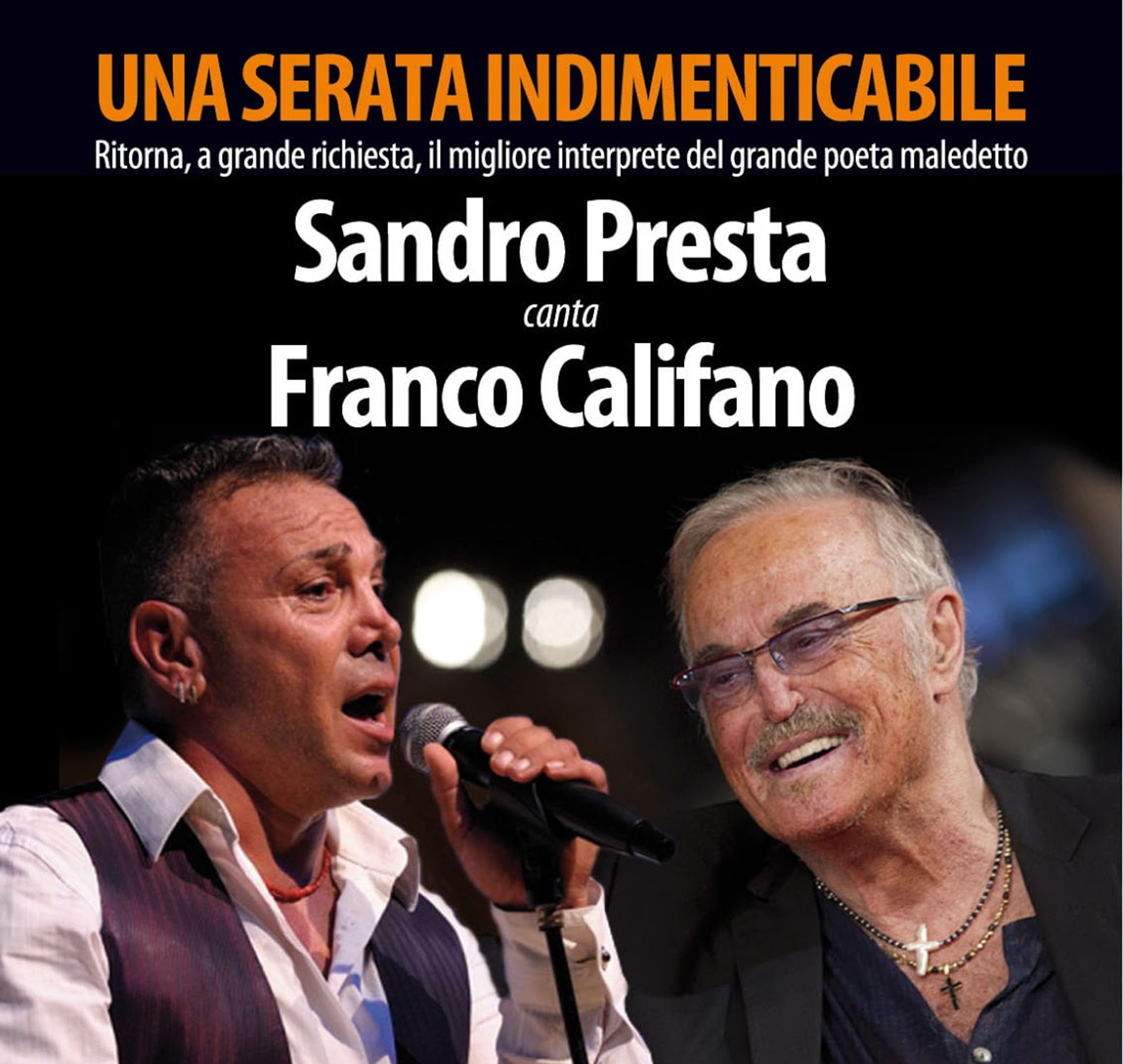 Evening tribute to Franco Califano with Sandro Presta