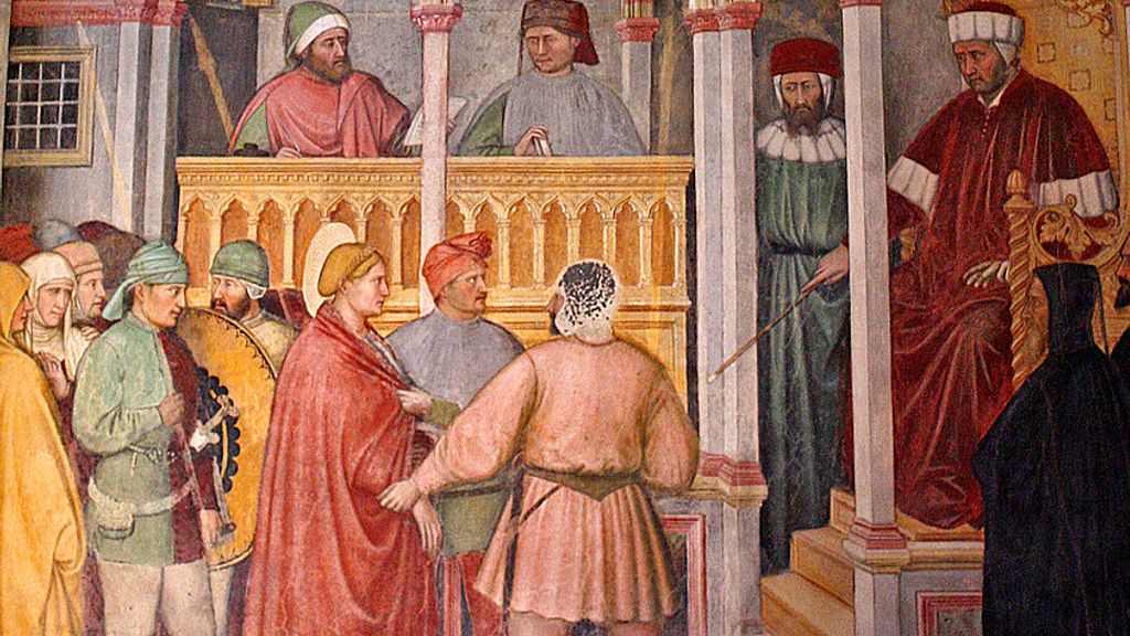 6/12 Saint Lucy before the Judge, Altichiero da Zevio