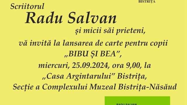 Lansare de carte "Bibu și Bea", autor Radu Salvan