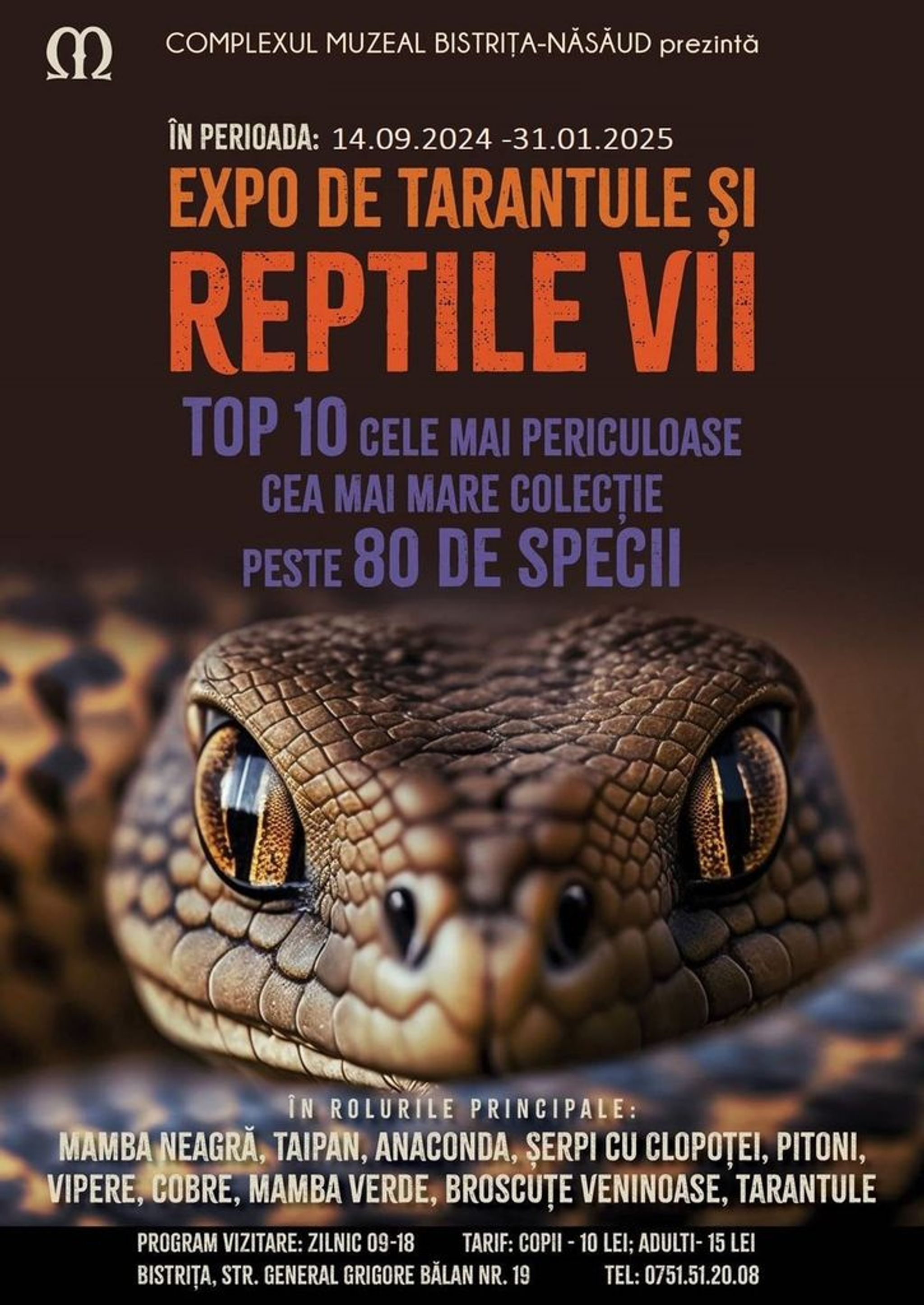 Expoziție de reptile vii