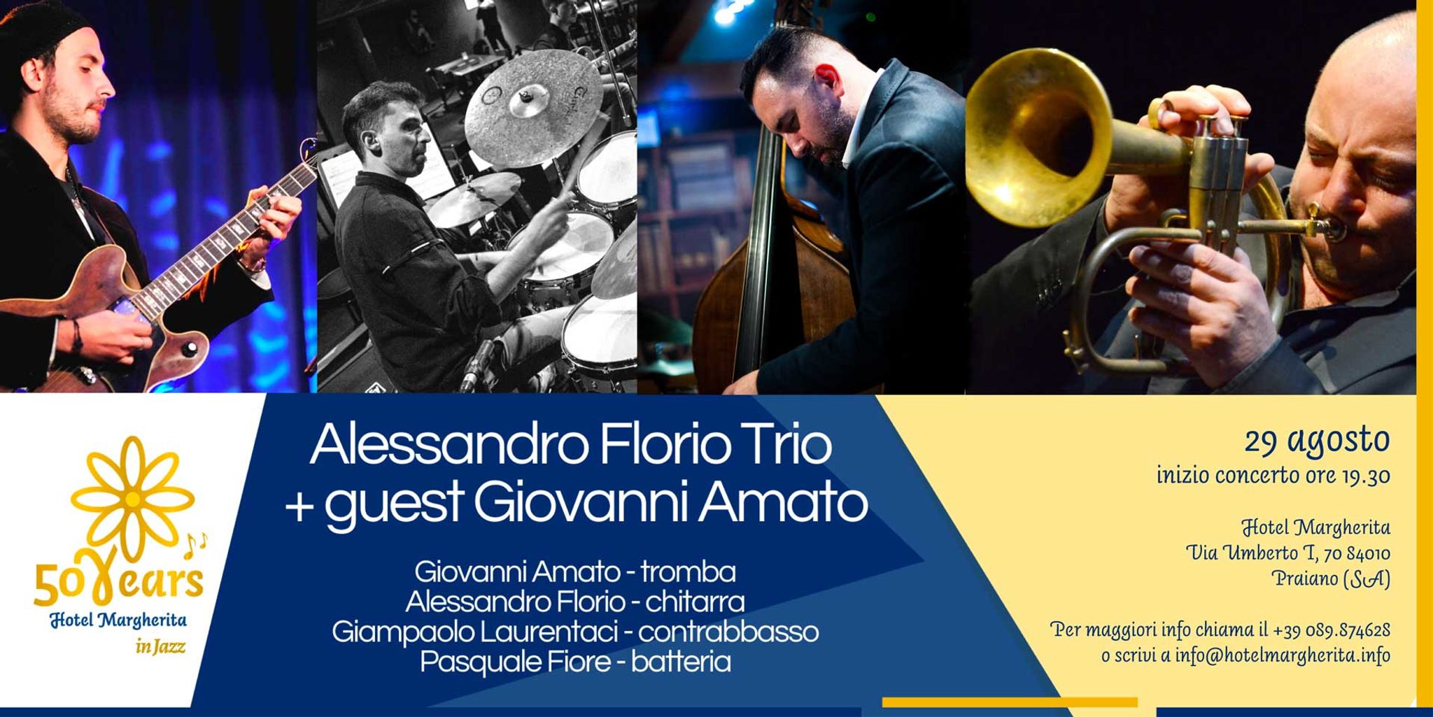  Hotel Margherita in Jazz: Alessandro Florio Trio + guest Giovanni Amato