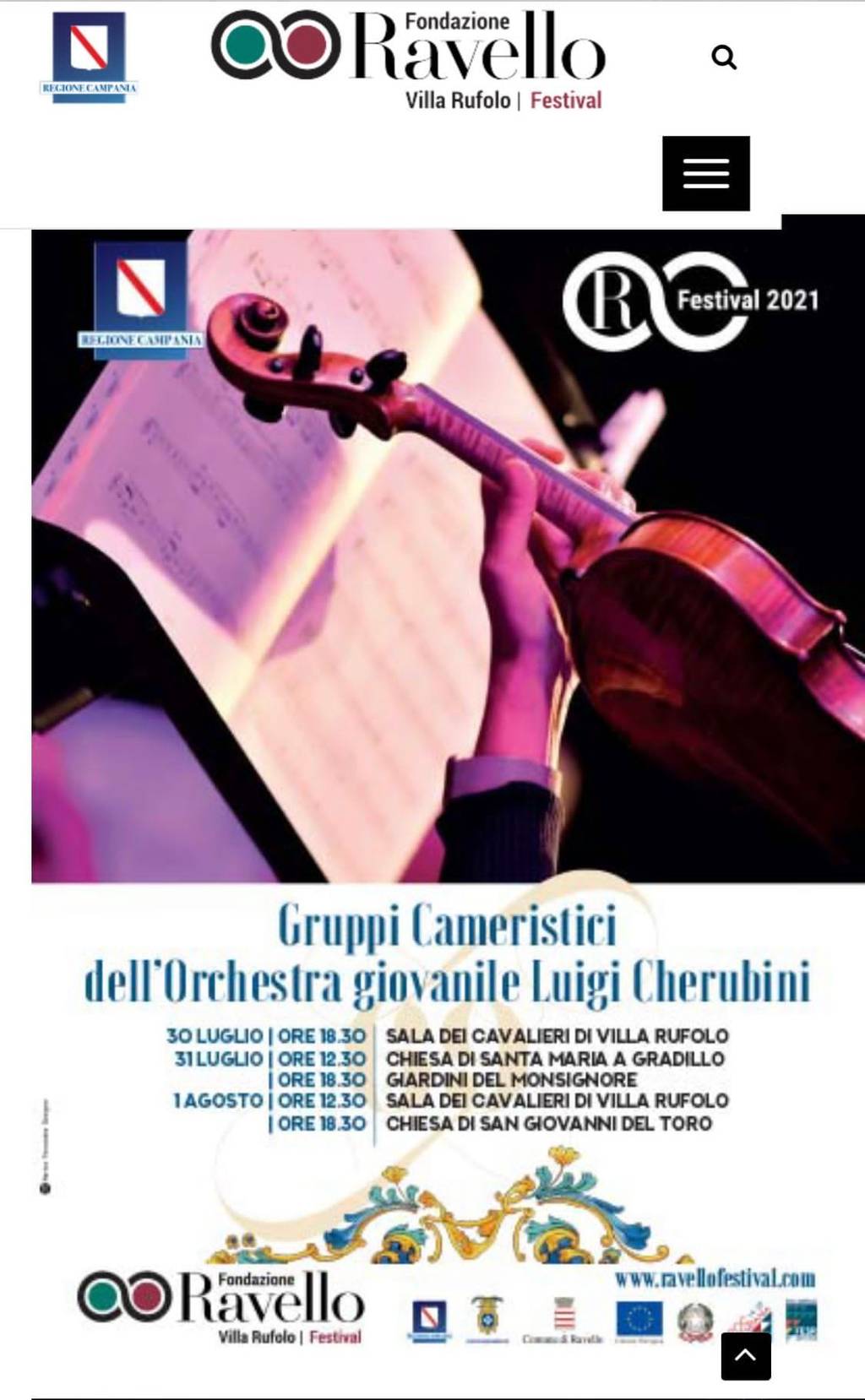 Gruppi cameristici dell’Orchestra Giovanile Luigi Cherubini