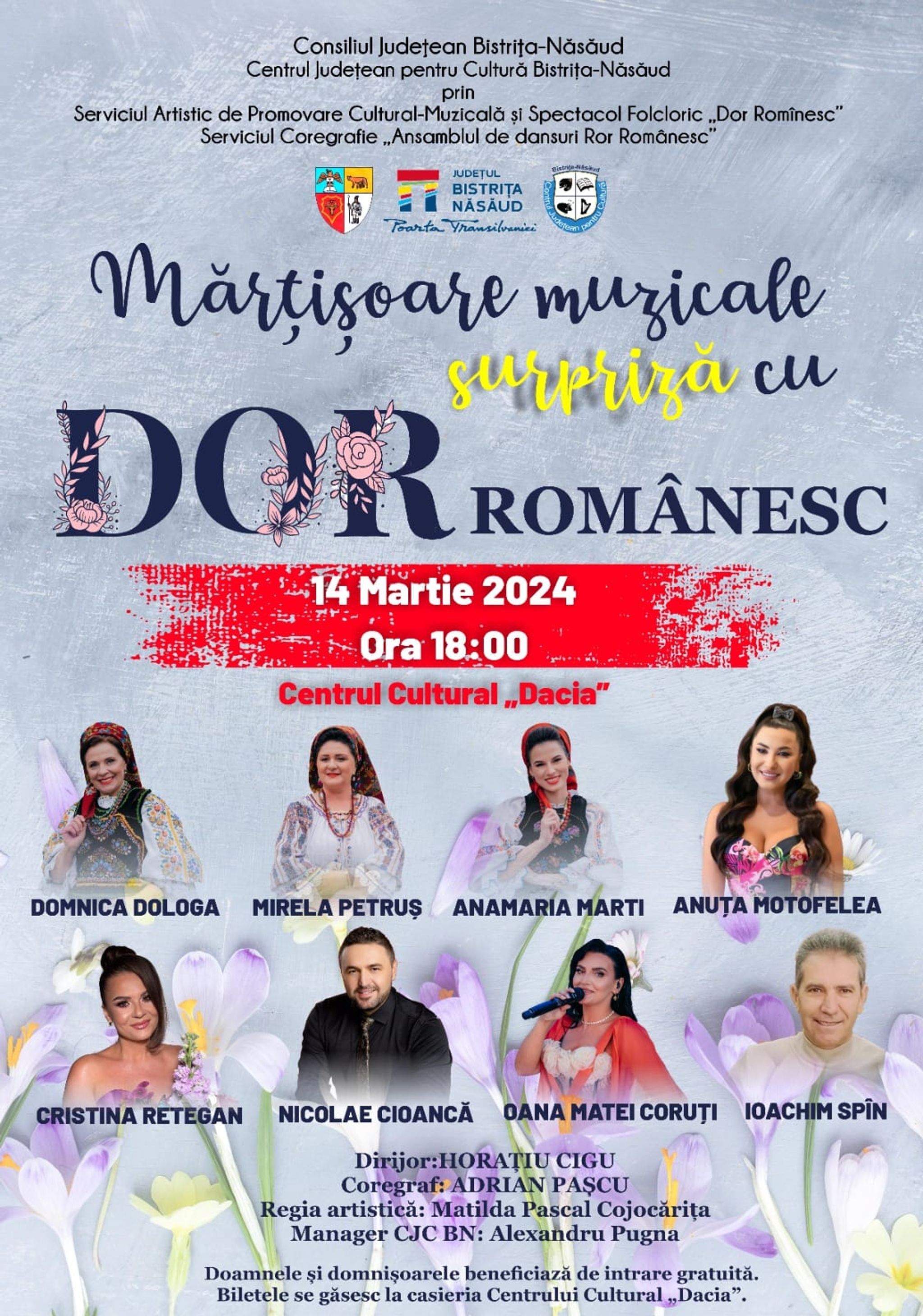 Mărțișoare muzicale surpriză cu Dor Românesc