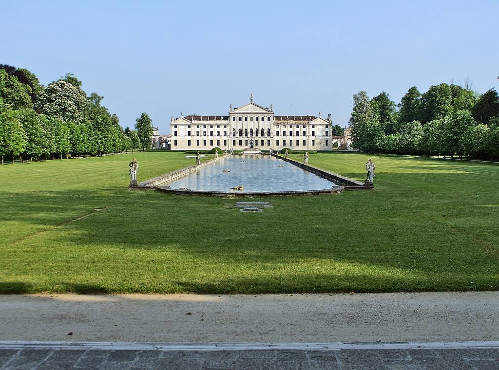 The rear facade, view of the park, of the Villa Pisani, Stra