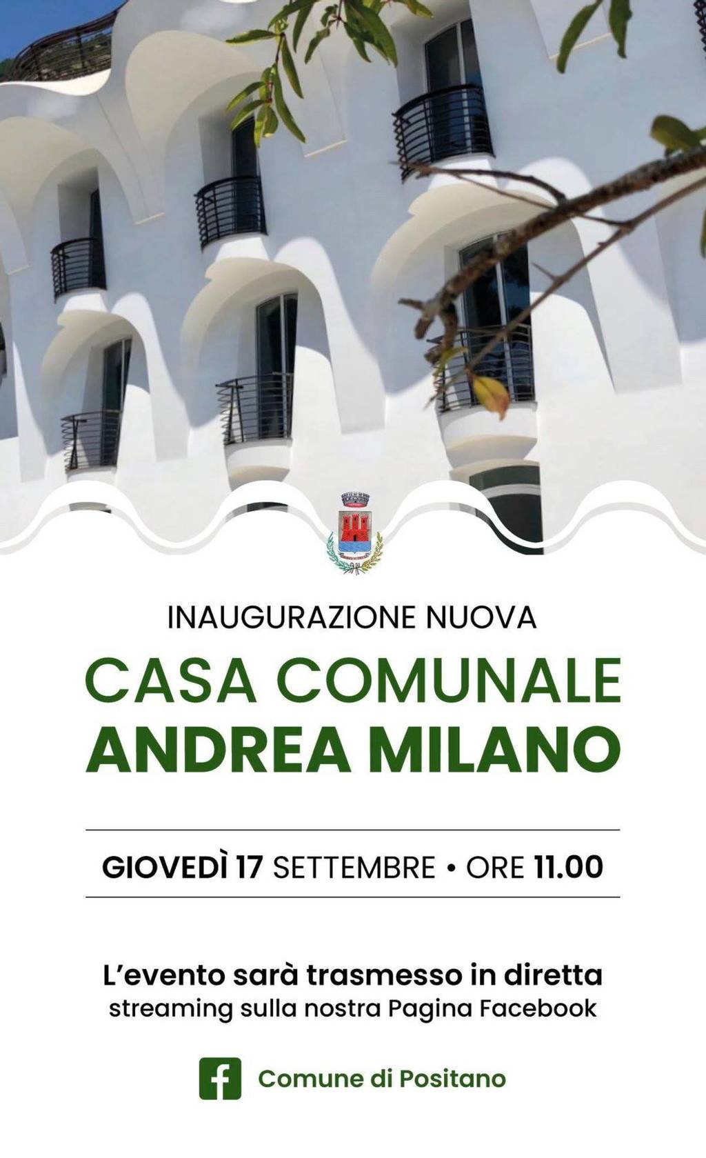 Inaugurazione nuova Casa Comunale "Andrea Milano"