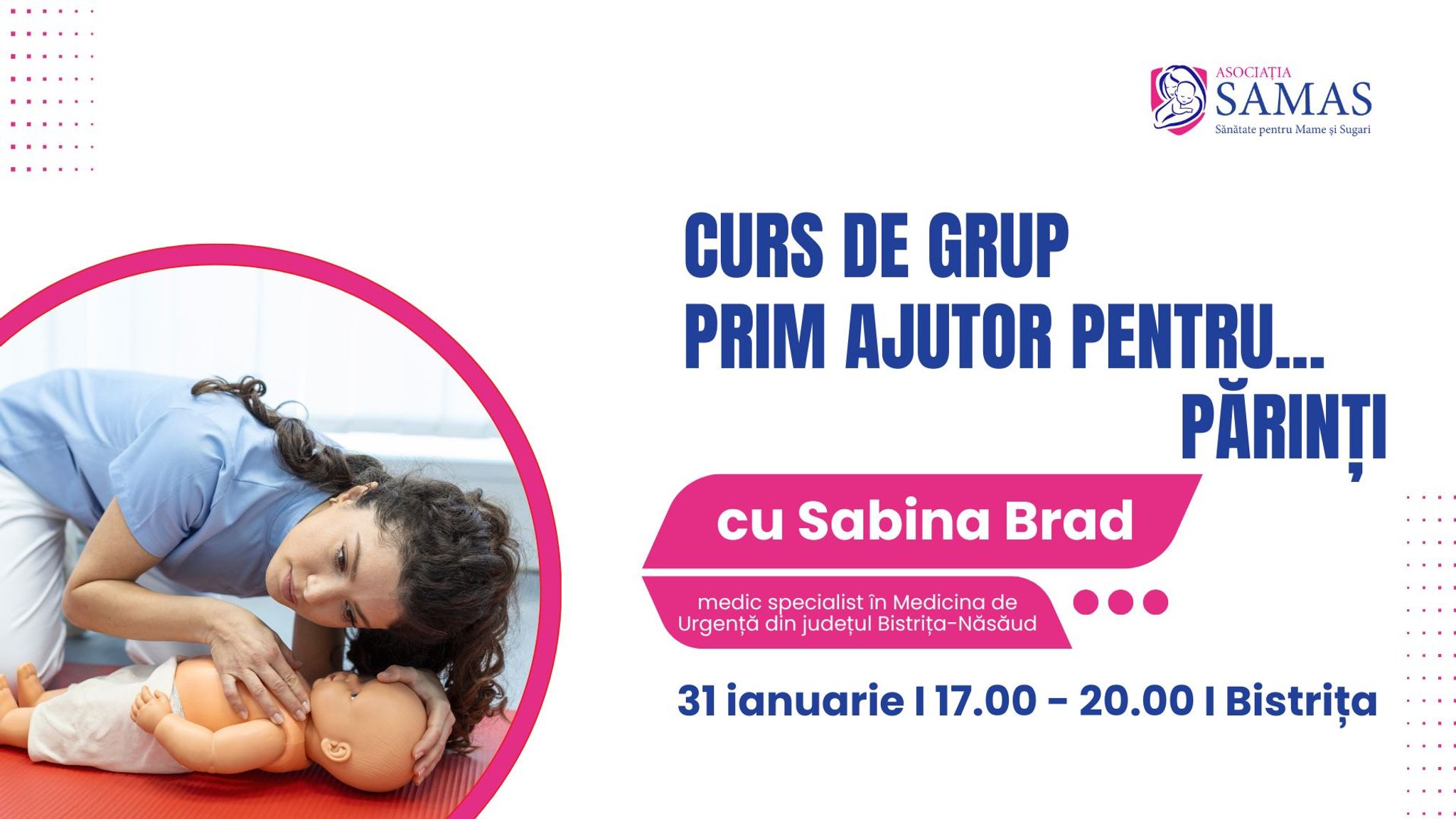 Curs de prim ajutor pediatric