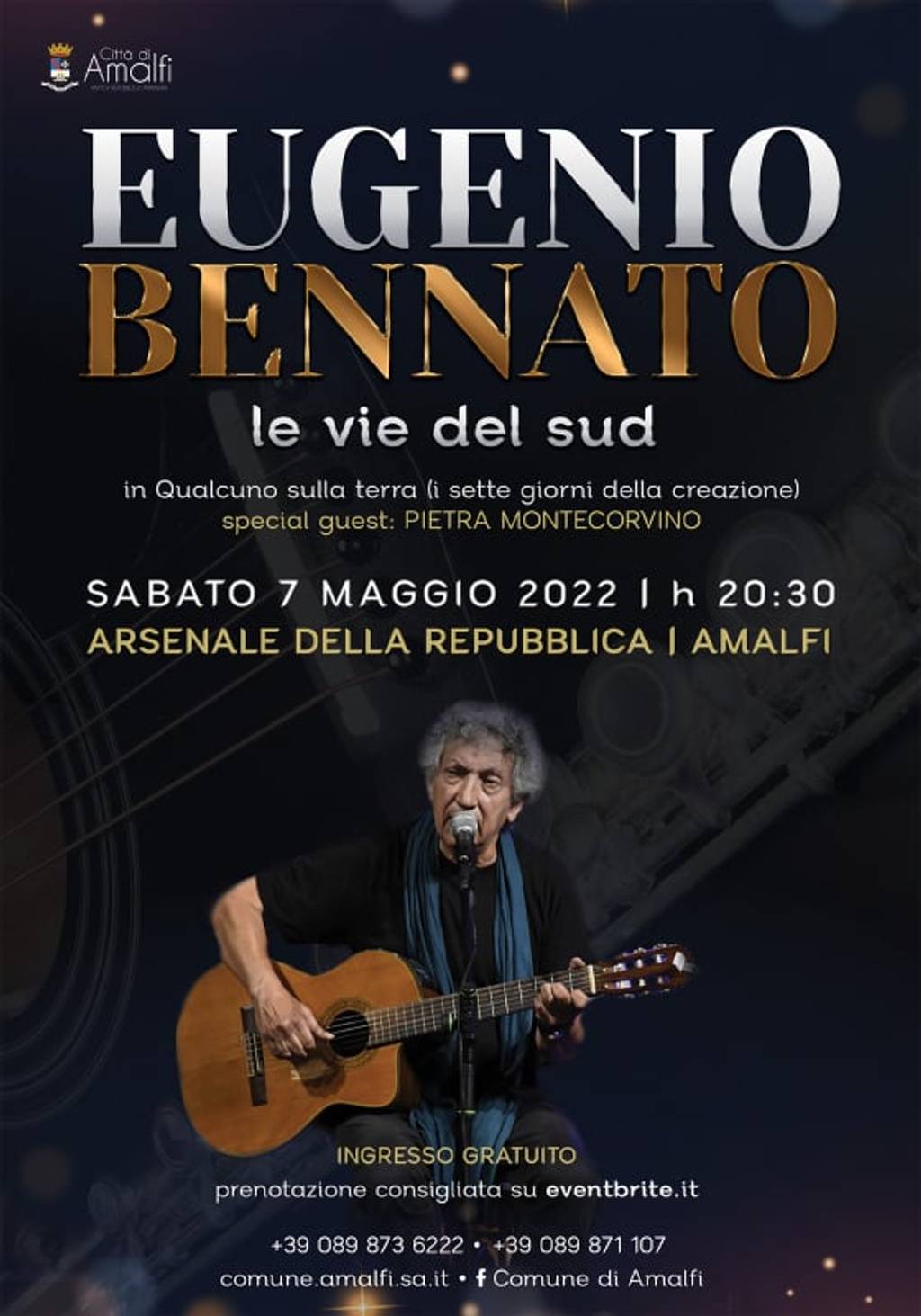 Eugenio Bennato in concert in Amalfi