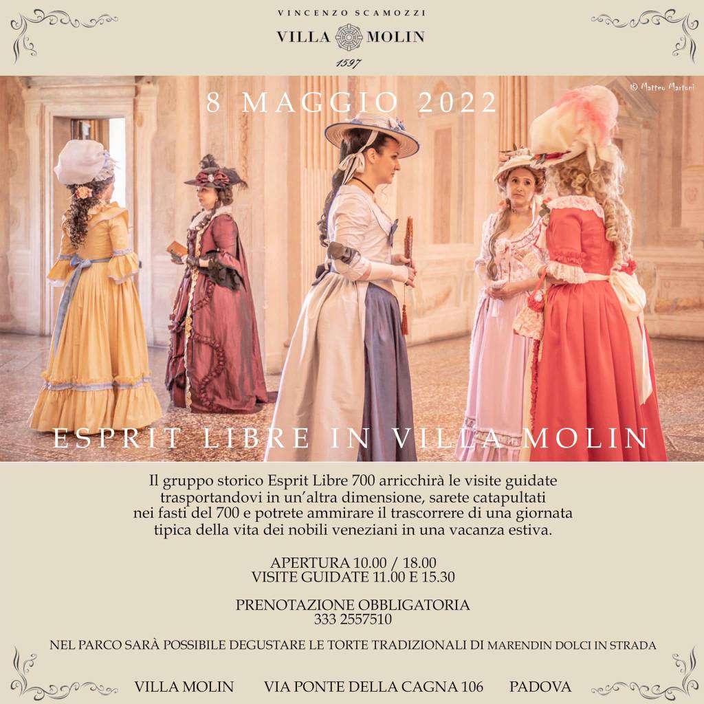 An eighteenth-century day at Villa Molin with the tableau vivants of Esprit Libre