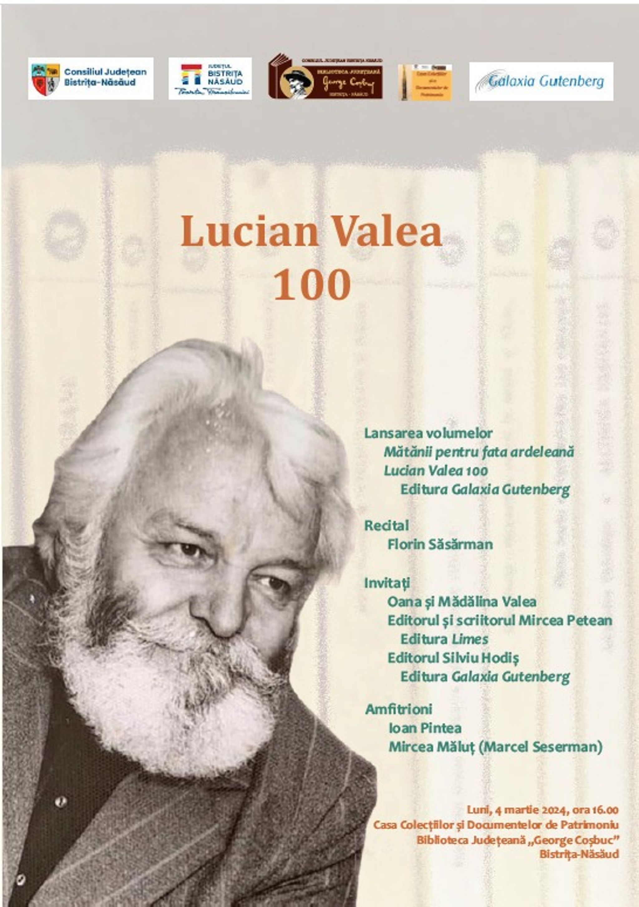 Eveniment cultural "Lucian Valea 100"