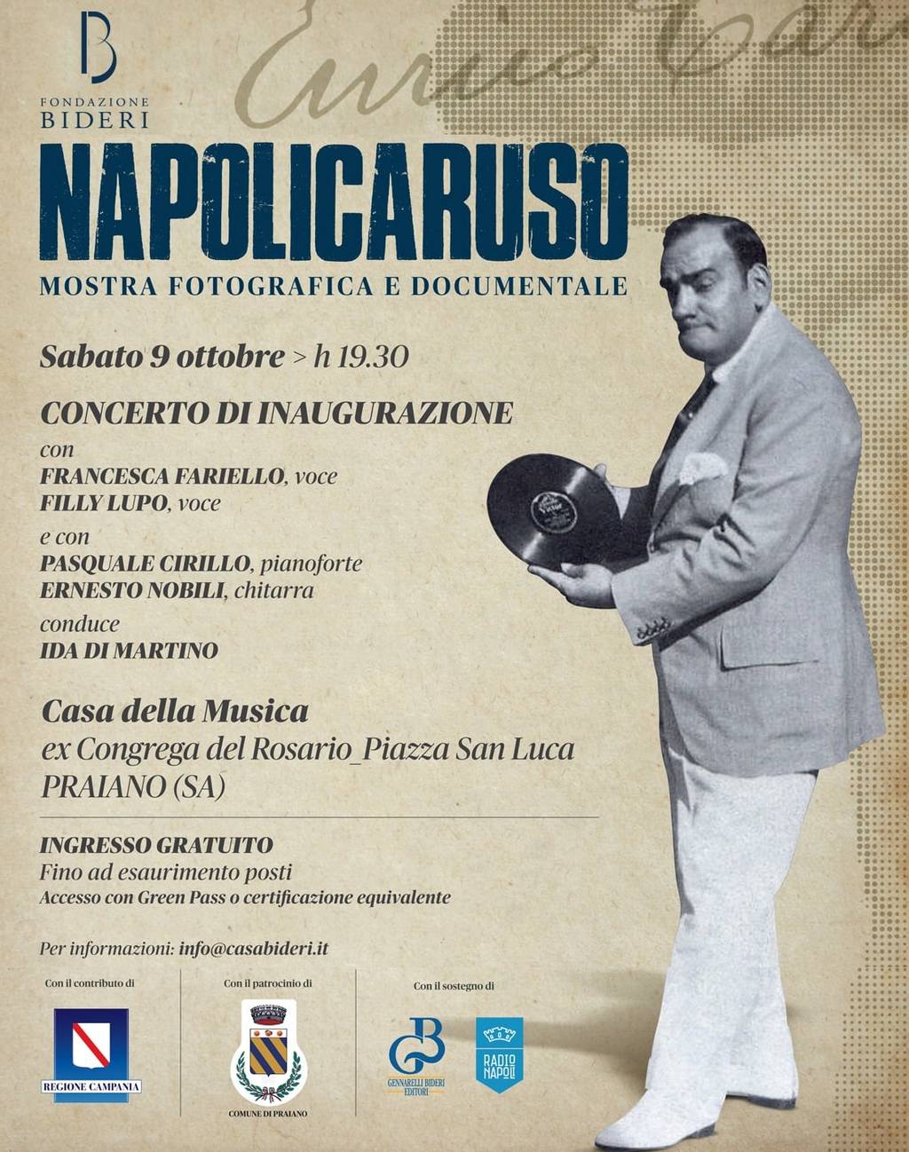 NapoliCaruso, concerto di inaugurazione