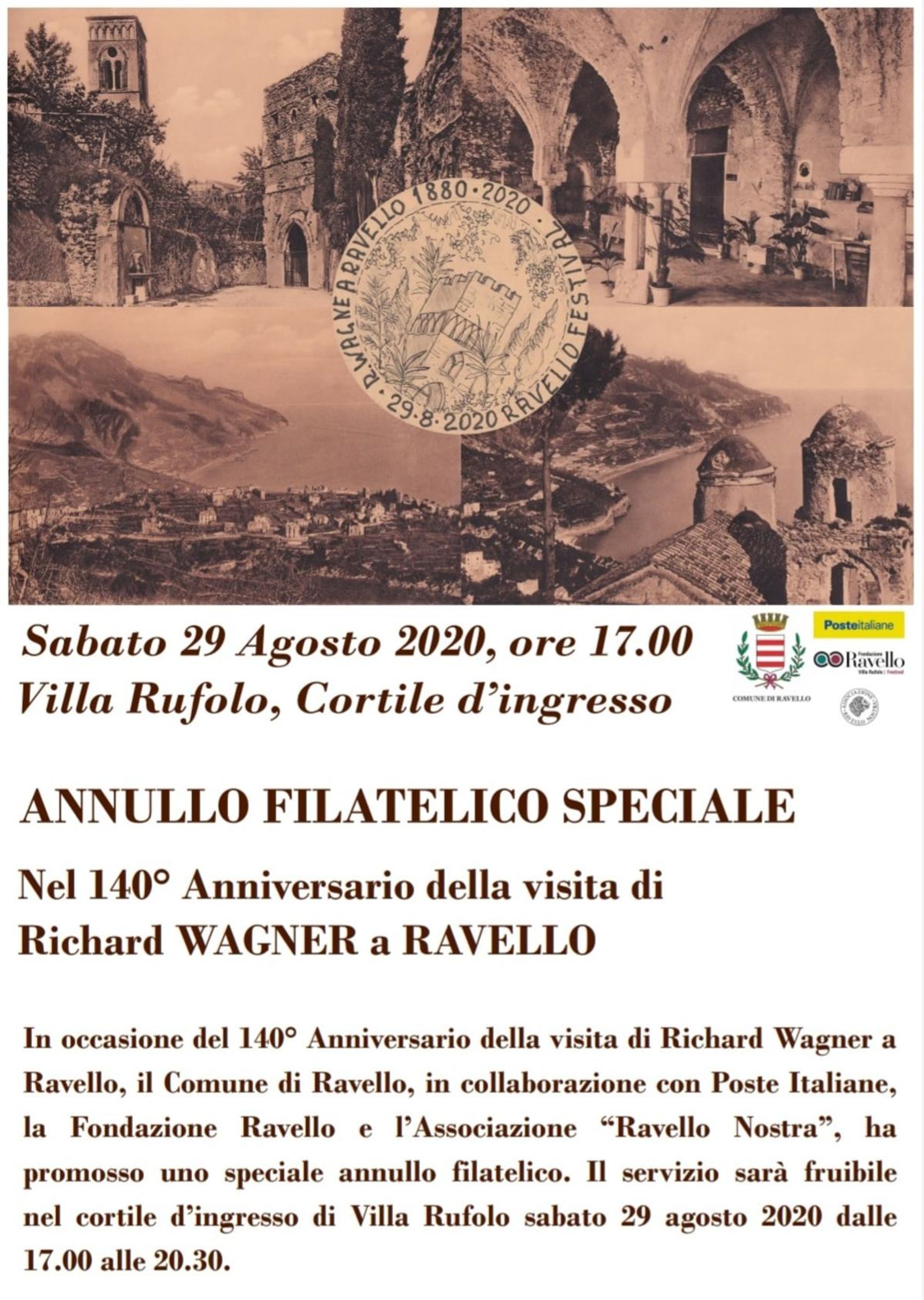 Annullo filatelico speciale: Richard Wagner a Ravello