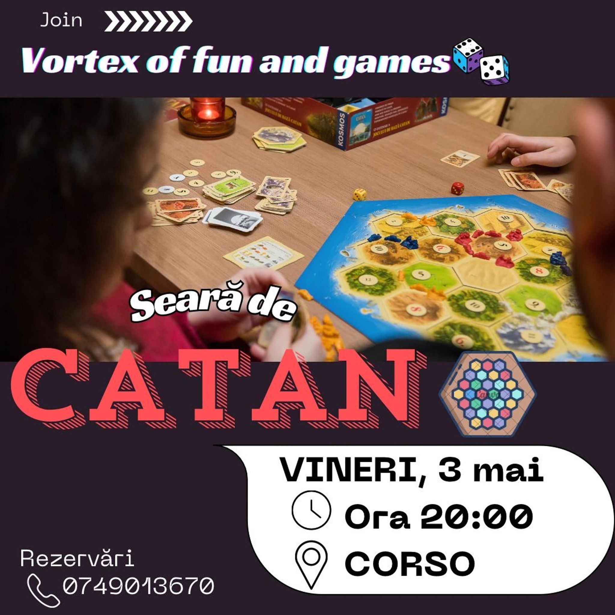 Vortex of fun and games: Seară de Catan