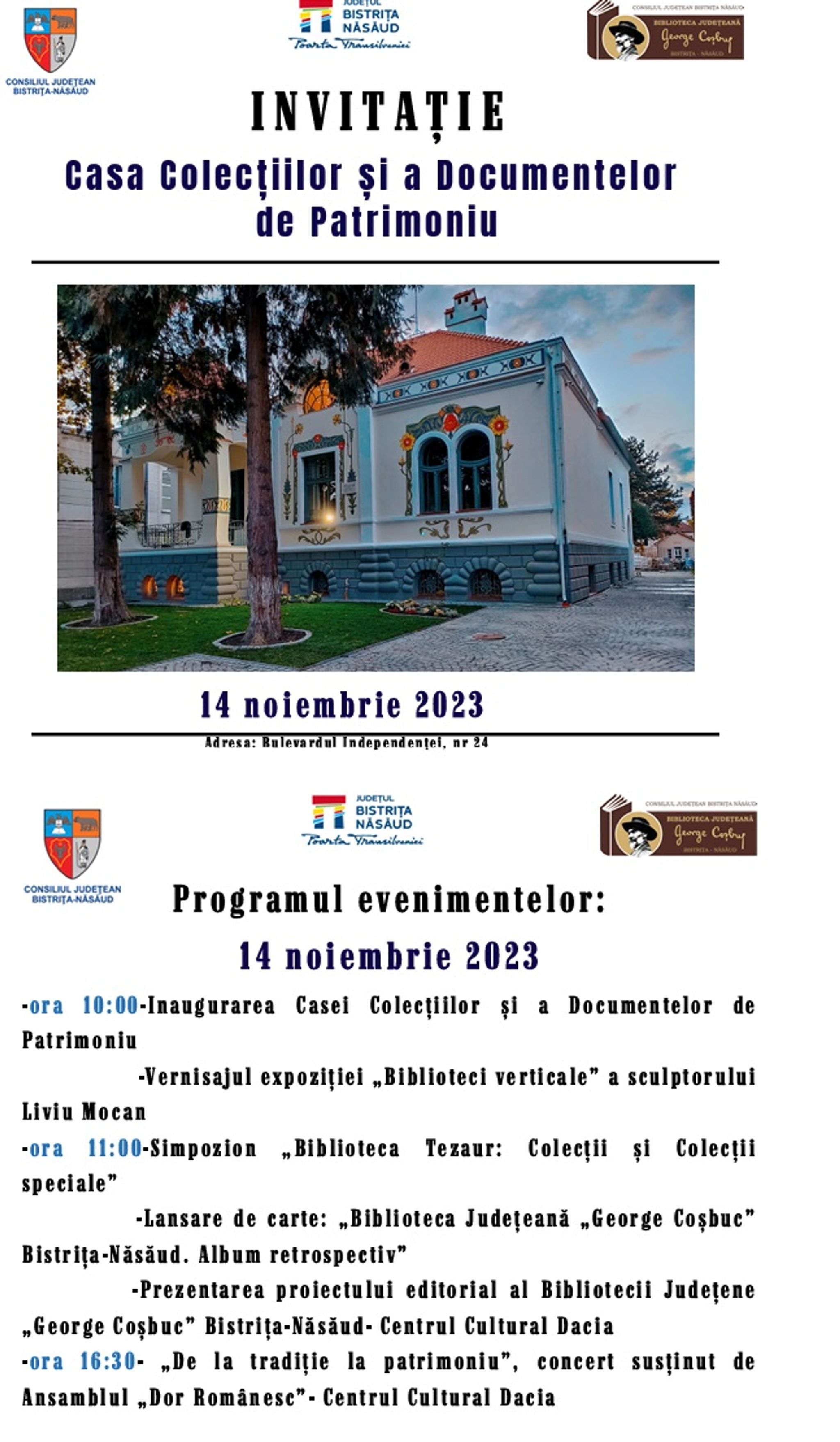 Inaugurare: Casa Colecțiilor și a Documentelor de Patrimoniu