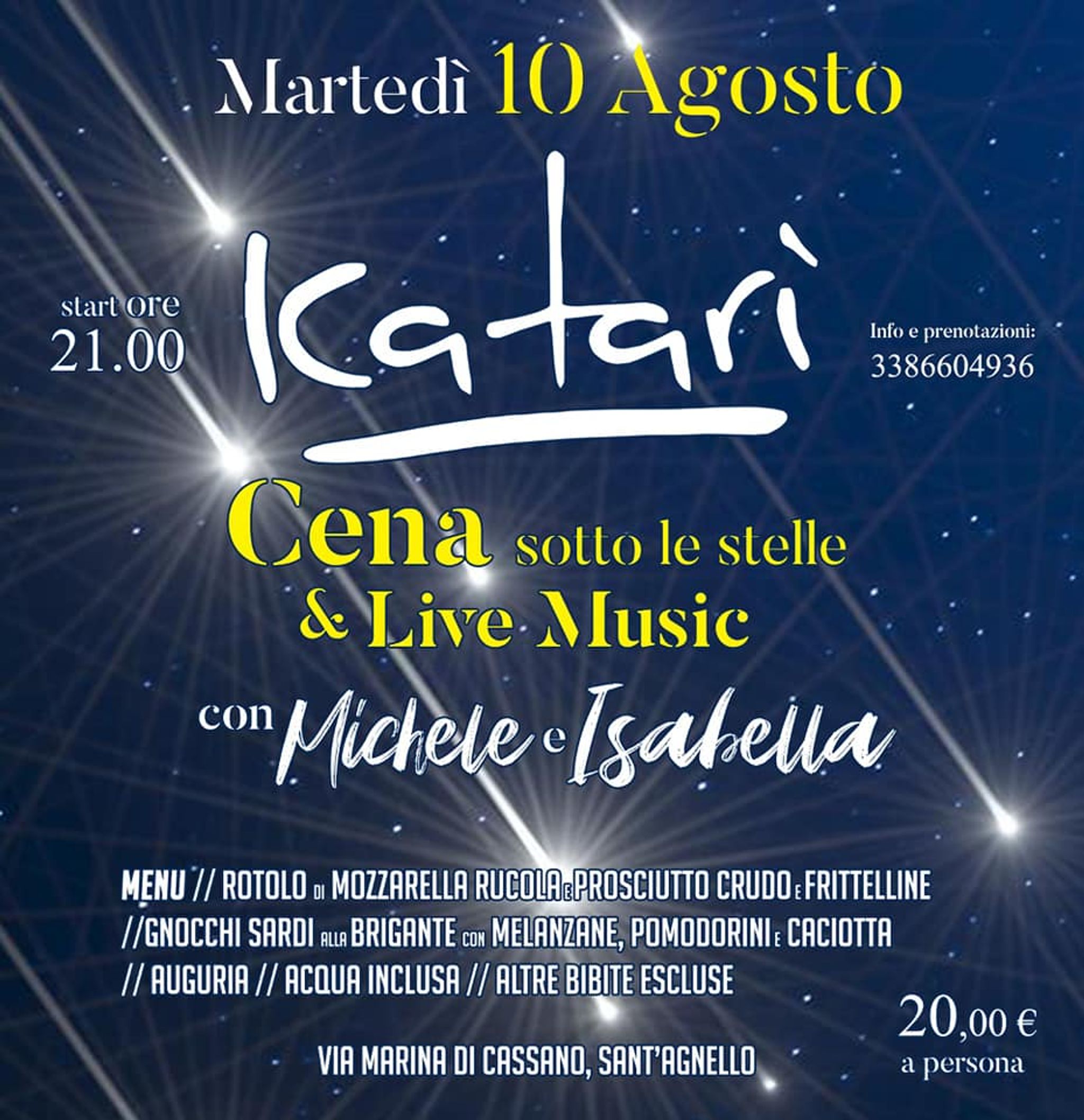 Cena sotto le stelle & Live Music