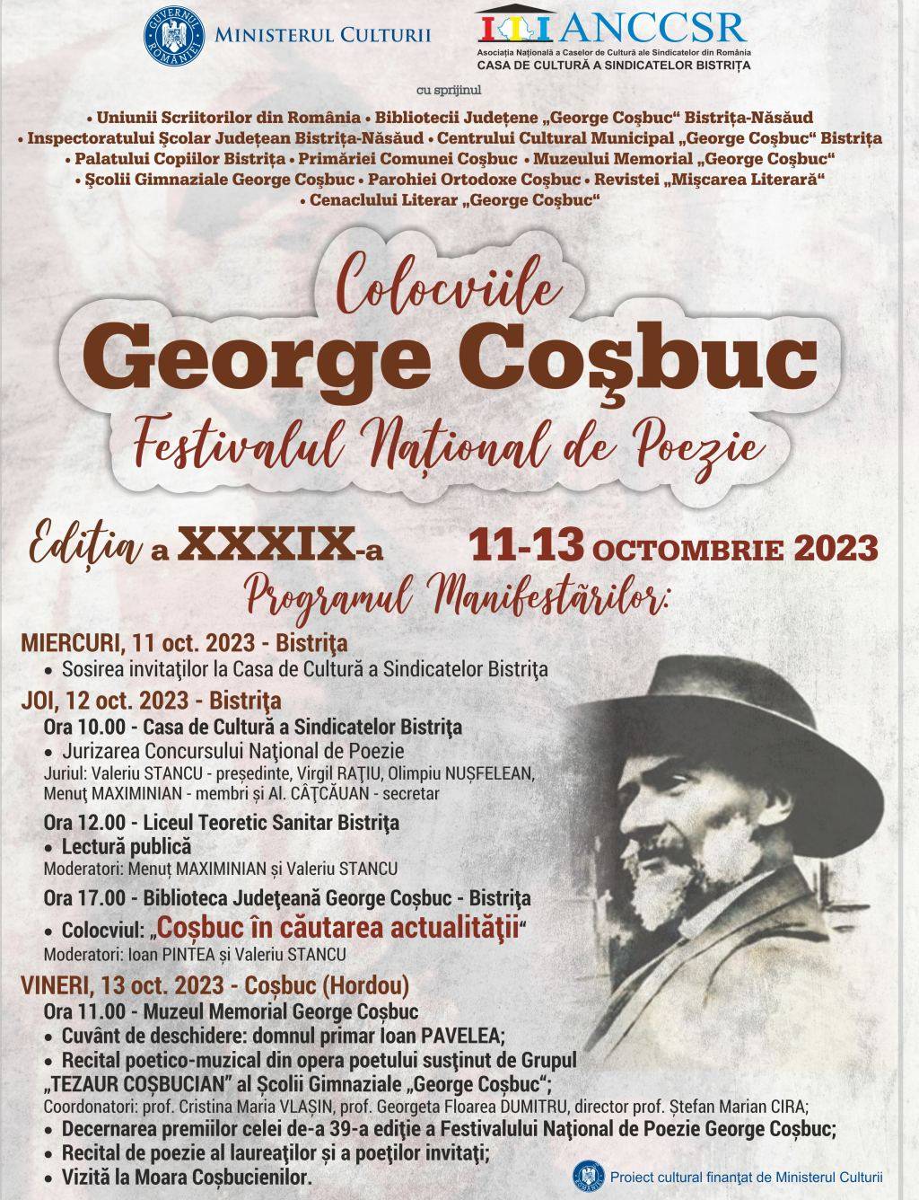 Festivalul Național de Poezie "George Coșbuc" 2023