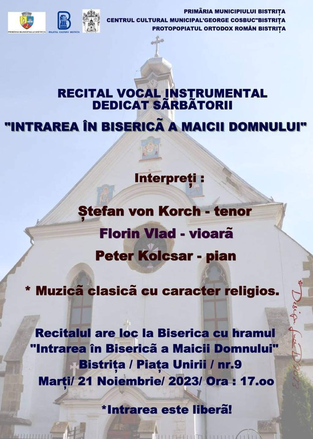 Recital vocal instrumental la biserca de la "Coroana"