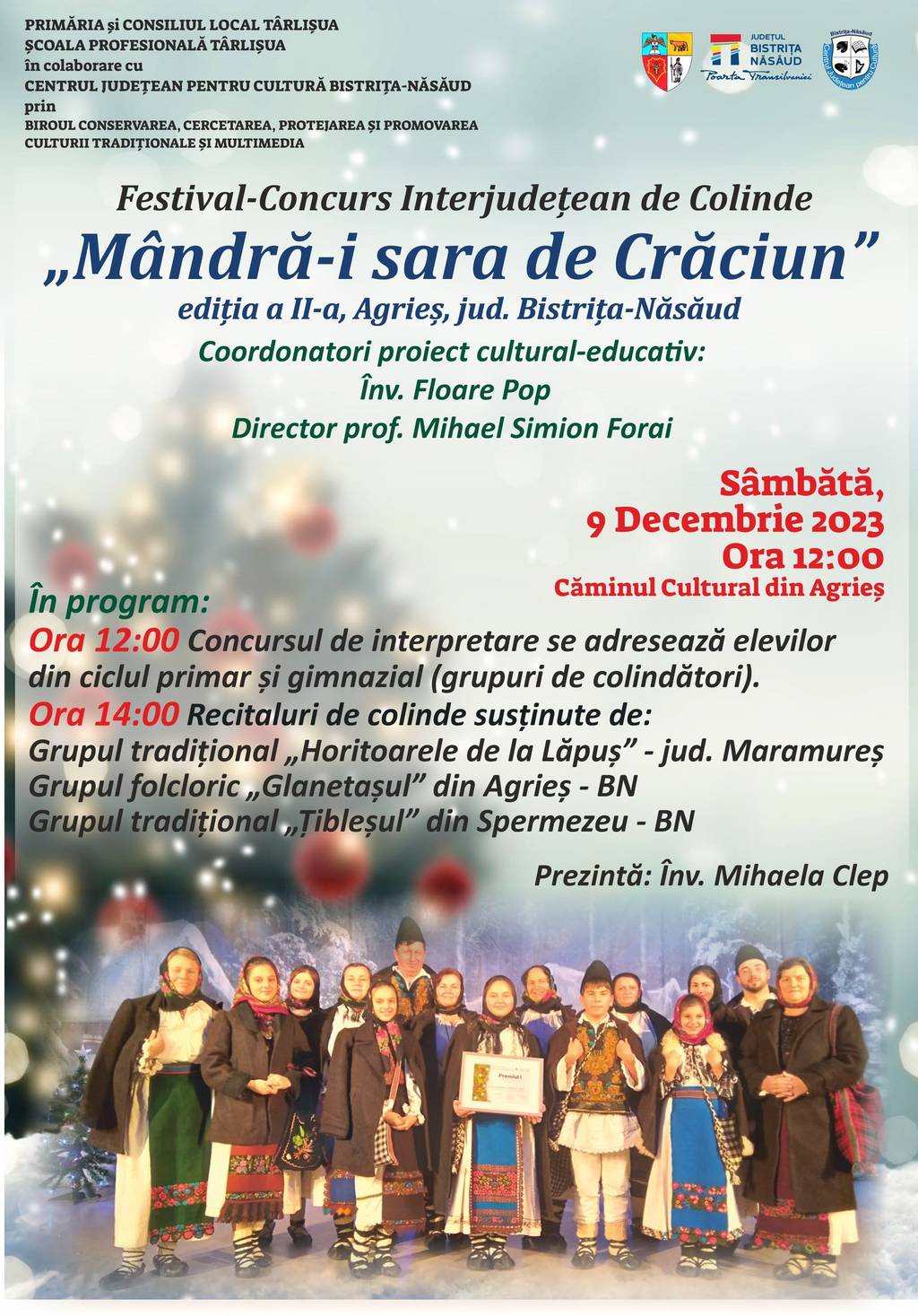 Festival-Concurs interjudețean de colinde "Mândră-i sara de Crăciun"