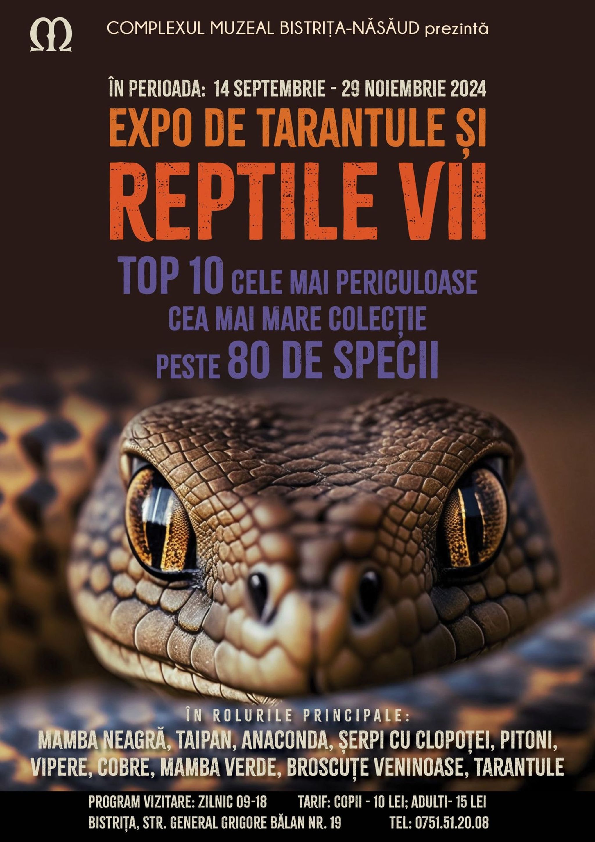 Expoziție de reptile vii